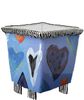 True Blue Valentine Square Footed Planter