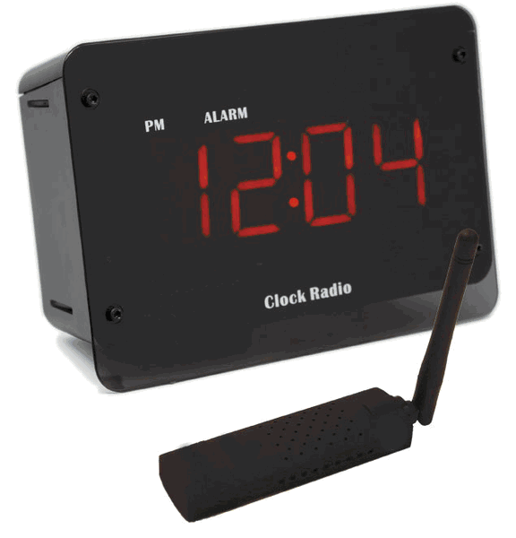 Covert IP / Wireless Hidden Camera / nanny Cam Clock RadioMotion Activated Remote View