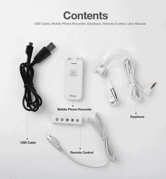 FSV-U2-Voice Activated One Touch Voice/ Cell Phone Recording Device
