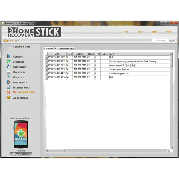 Android Phone Recovery Stick | Professional Mobile Forensic Data Retrieval by Paraben