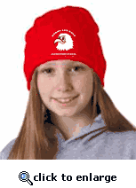 Cole School Red Winter Beanie with Embroidered Logo