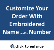 Customize Your Order With Embroidered Name and/or Number