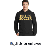 Haverhill cotton/poly black hoodie with screenprinted logo