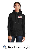 Masco Ladies Full Zip Black Hoodie with Embroidered Logo by New Era