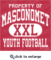 MASCO YOUTH FOOTBALL "PROPERTY OF..." T-SHIRT-RED