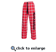 NA Red/White Flannel Pajama Pant with black "NORTH ANDOVER" Print On Leg