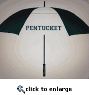 Pentucket Green and White Golf Umbrella