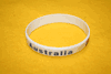 1 AUSTRALIA WHITE SILICONE BRACELET FIFA WORLD CUP SOCCER FOOTBALL