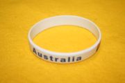 1 AUSTRALIA WHITE SILICONE BRACELET FIFA WORLD CUP SOCCER FOOTBALL