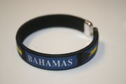 1 BAHAMAS BLACK COUNTRY FLAG FLEXIBLE  BRACELET WRISTBAND ... NEW