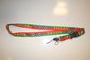 1 BRASIL  RED AND GREEN SOCCER BALL FOOTBALL LANYARD KEYCHAIN PASSHOLDER ... NEW