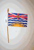 1 BRITISH COLUMBIA CANADIAN PROVINCIAL FLAG 4" X 6" SMALL STICK FLAG WITH 10" STICK .. NEW