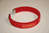 1 CHINA RED COUNTRY FLAG FLEXIBLE METAL NYLON BRACELET ... OLYMPICS ... NEW
