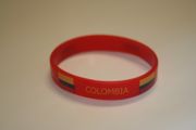 1 COLOMBIA RED COUNTRY FLAG SILICONE BRACELET ... NEW