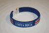 1 COSTA RICA BLUE COUNTRY FLAG FLEXIBLE METAL NYLON BRACELET ... NEW