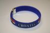 1 CROATIA BLUE COUNTRY FLAG FLEXIBLE METAL NYLON BRACELET ... NEW