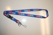 1 DIESEL DENIM DIVISION BLUE LANYARD KEYCHAIN PASSHOLDER ... NEW