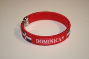 1 DOMINICAN REPUBLIC RED COUNTRY FLAG FLEXIBLE NYLON BRACELET ... NEW
