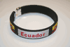 1 ECUADOR BLACK COUNTRY FLAG FLEXIBLE METAL NYLON BRACELET ... NEW