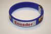 1 ECUADOR BLUE COUNTRY FLAG FLEXBILE METAL NYLON BRACELET ... NEW