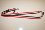 1 EGYPT COUNTRY FLAG RED WHITE AND BLACK STRIPED LANYARD KEYCHAIN PASSHOLDER ... NEW