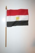 1 EGYPT NATIONAL COUNTRY FLAG 4" X 6" SMALL STICK FLAG ON 10" POLE .. NEW
