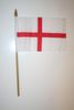 1 ENGLAND ST GEORGES CROSS NATIONAL COUNTRY FLAG 4" X 6" SMALL STICK FLAGS ON 10" POLE ... NEW