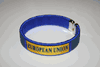 1 EUROPEAN UNION BLUE FLAG FLEXIBLE METAL NYLON BRACELET .. NEW