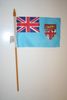 1 FIJI NATIONAL COUNTRY FLAG 4" X 6" SMALL STICK FLAG ON 10" POLE .. NEW