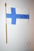 1 FINLAND NATIONAL COUNTRY FLAG 4" X 6" SMALL STICK FLAG ON 10" POLE .. NEW