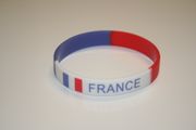 1 FRANCE COUNTRY FLAG WHITE BLUE AND RED SILICONE BRACELET FIFA WORLD CUP SOCCER NEW