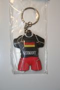 1 GERMANY COUNTRY FLAG BLACK SOCCER JERSEY KEYCHAIN FOOTBALL...NEW