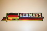 1 GERMANY COUNTRY FLAG METALIC BUMPER STICKER FIFA WORLD CUP SOCCER NEW