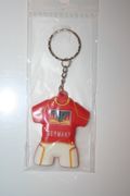 1 GERMANY RED AND WHITE SOCCER JERSEY KEYCHAIN FIFA WORLD CUP FOOTBALL...NEW