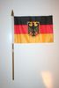 1 GERMANY WITH EAGLE COUNTRY FLAG 4" X 6" SMALL STICK FLAG ON 10" POLE .. NEW 1 GERMANY WITH EAGLE COUNTRY FLAG 4" X 6" SMALL STICK FLAG ON 10" POLE .. NEW