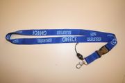 1 GREECE FIFA WORLD CUP SOCCER BLUE LANYARD KEYCHAIN PASSHOLDER ... FOOTBALL... NEW