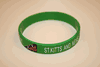 1 GREEN ST. KITTS AND NEVIS GREEN SILICONE BRACELET ... NEW
