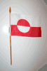 1 GREENLAND NATIONAL COUNTRY FLAG 4" X 6" SMALL STICK FLAG ON 10" POLE .. NEW