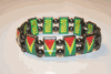 1 GUYANA COUNTRY FLAG FLEXIBLE METAL SPORTS BRACELET ... NEW