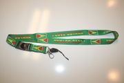 1 " I LOVE GUYANA " GREEN COUNTRY FLAG LANYARDS KEYCHAINS PASSHOLDERS ... NEW