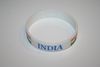 1 INDIA WHITE COUNTRY  FLAG SILICONE BRACELET WRISTBAND ... CRICKET ... NEW