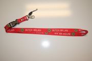 1 INTER MILAN FC RED SOCCER FOOTBALL LANYARD KEYCHAINS PASSHOLDER NECKSTRAP ... NEW
