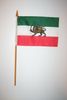 1 IRAN PERSIAN COUNTRY FLAG 4" X 6" SMALL STICK FLAG ON 10" POLE .. NEW