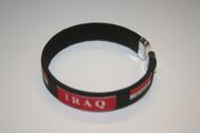 1 IRAQ BLACK COUNTRY FLAG FLEXIBLE METAL NYLON BRACELET ... NEW