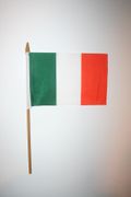 1 IRELAND NATIONAL COUNTRY FLAG 4" X 6" SMALL STICK FLAG ON 10" POLE .. NEW