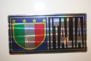 1 ITALIA 4 STAR LARGE FIFA WORLD CUP SOCCER FOOTBALL METALIC BUMPER STICKER ... NEW