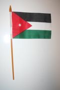 1 JORDAN COUNTRY FLAG 4" X 6" SMALL STICK FLAG ON 10" P0LE .. NEW