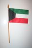 1 KUWAIT NATIONAL COUNTRY FLAG 4" X 6" SMALL STICK FLAG ON 10" POLE .. NEW