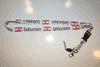1 LEBANON WHITE COUNTRY FLAG LANYARD KEYCHAIN PASSHOLDER ... NEW