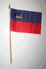 1 LIECHENSTEIN NATIONAL COUNTRY FLAG 4" X 6" SMALL STICK FLAG ON 10" POLE .. NEW